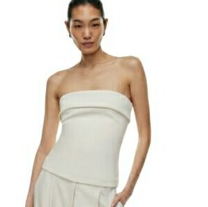 Aritzia Cream Strapless Top